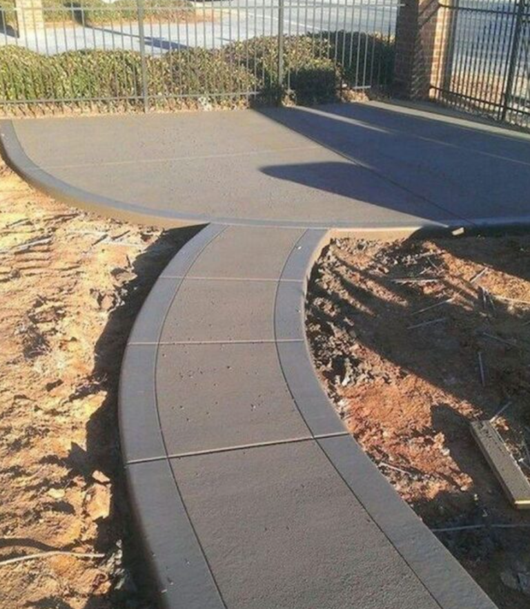 30 easy ideas to make a concrete path in your driveway or garden ...