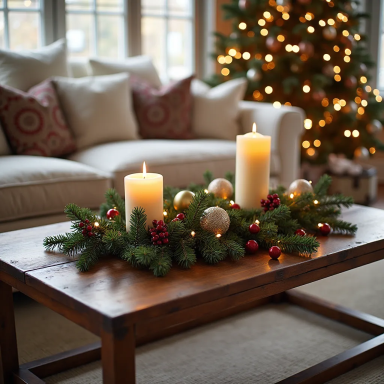 56 Gorgeous Christmas Coffee Table Decor Ideas to Try in 2024 Crafty
