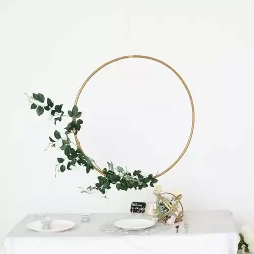 Efavormart 28" Heavy Duty Gold Metal Floral Hoop