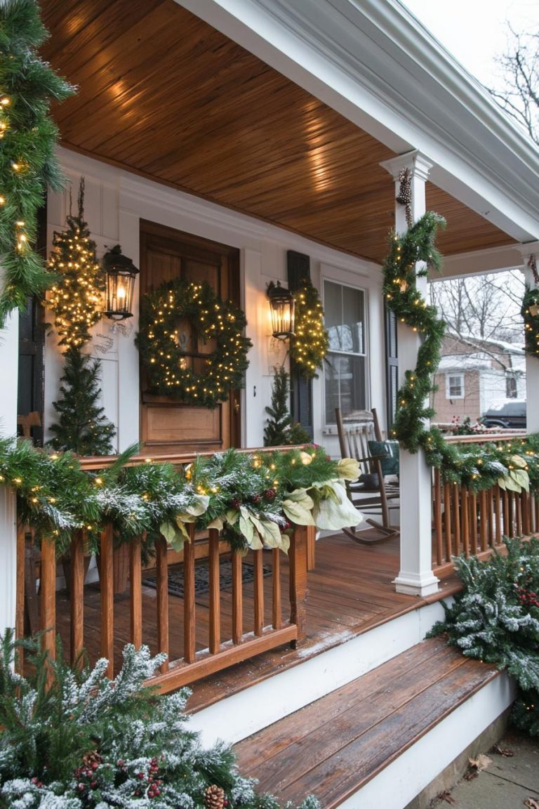38 Christmas Porch Decor Ideas to Welcome the Holiday Season – Crafty Daily